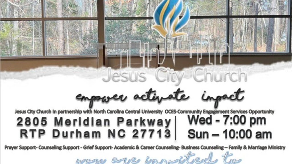 Jesus City Church | 2805 Meridian Pkwy, Durham, NC 27713, USA | Phone: (919) 949-6856