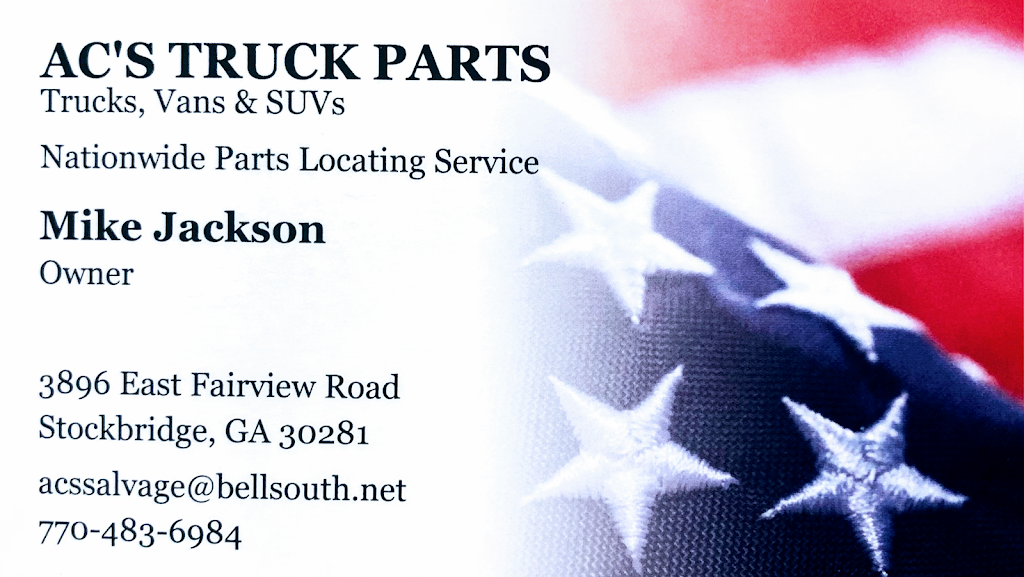 ACs Truck Parts | 3896 E Fairview Rd SW, Stockbridge, GA 30281, USA | Phone: (770) 483-6984