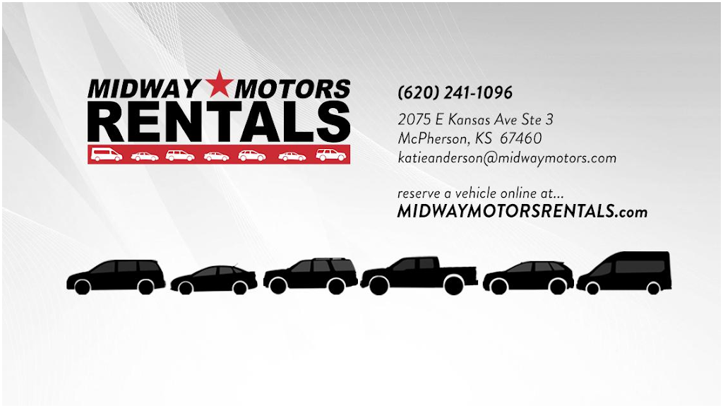 Midway Motors Rentals | 2075 E Kansas Ave #3, McPherson, KS 67460, USA | Phone: (620) 241-1096