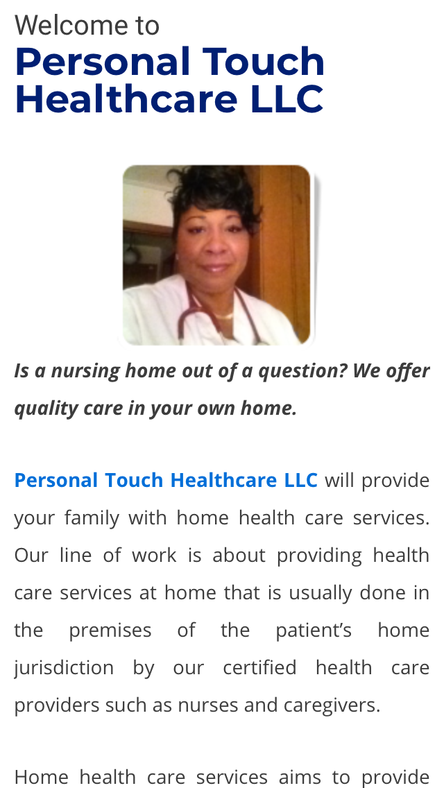 Personal Touch Healthcare LLC | 2701 Cherry Blossom Cir SE, Conyers, GA 30013, USA | Phone: (678) 334-4972