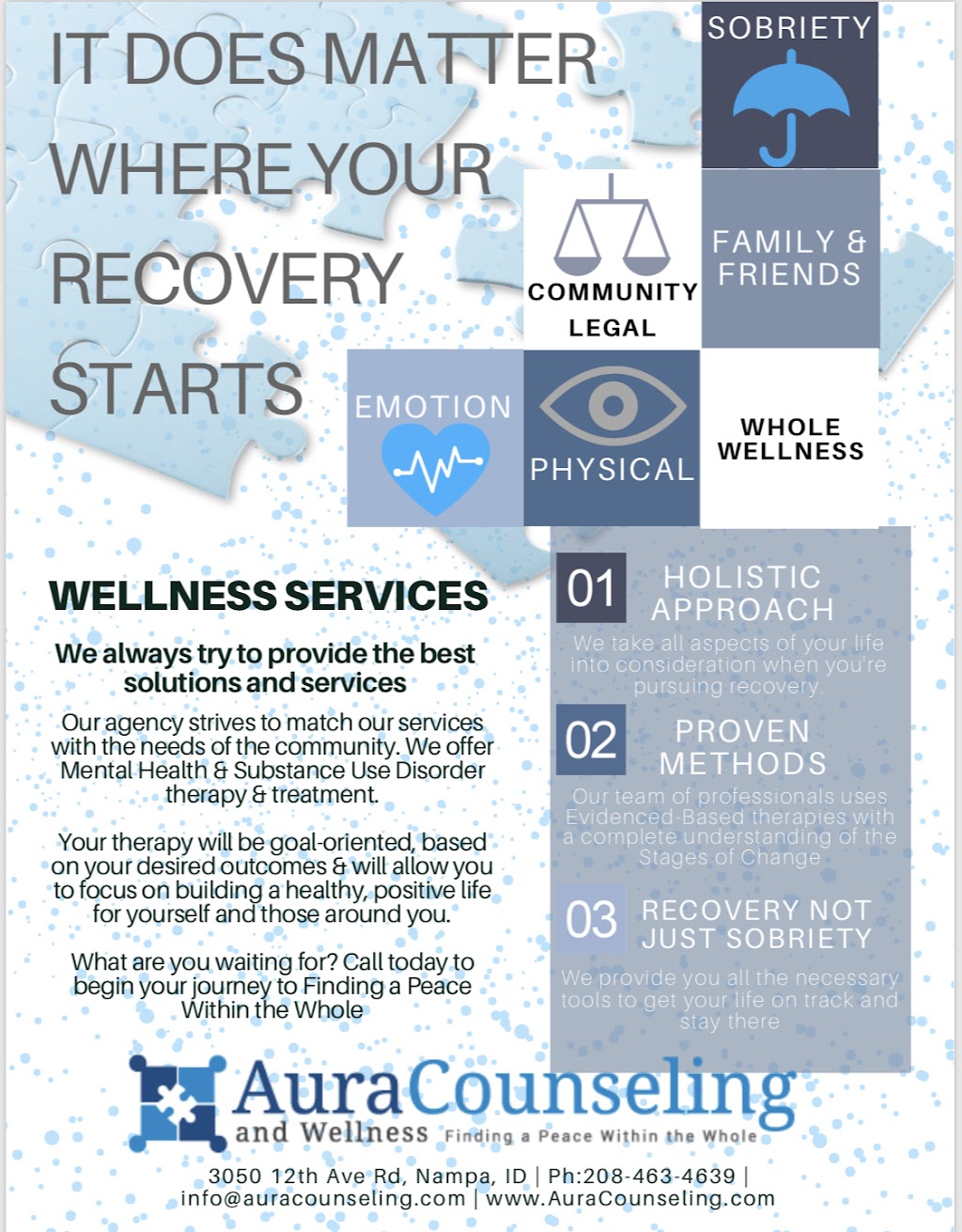 Aura Counseling and Wellness | 3050 12th Ave Rd, Nampa, ID 83686, USA | Phone: (208) 463-4639