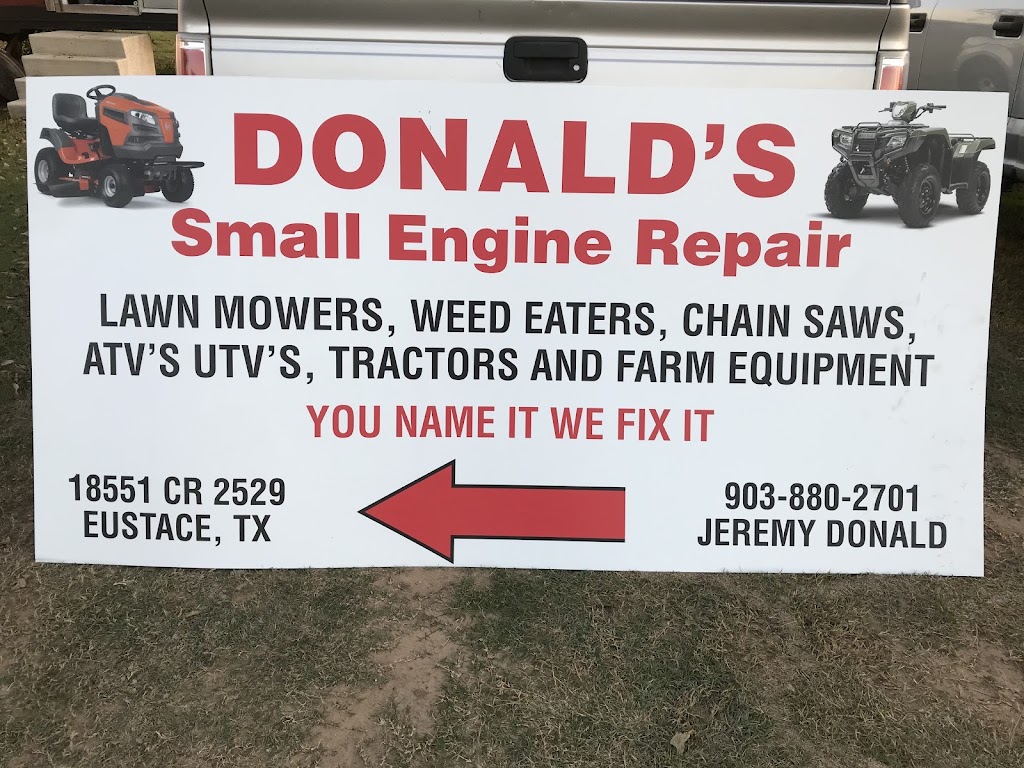 Donald’s small engine repair | 18551 Co Rd 2529, Eustace, TX 75124, USA | Phone: (903) 880-2701