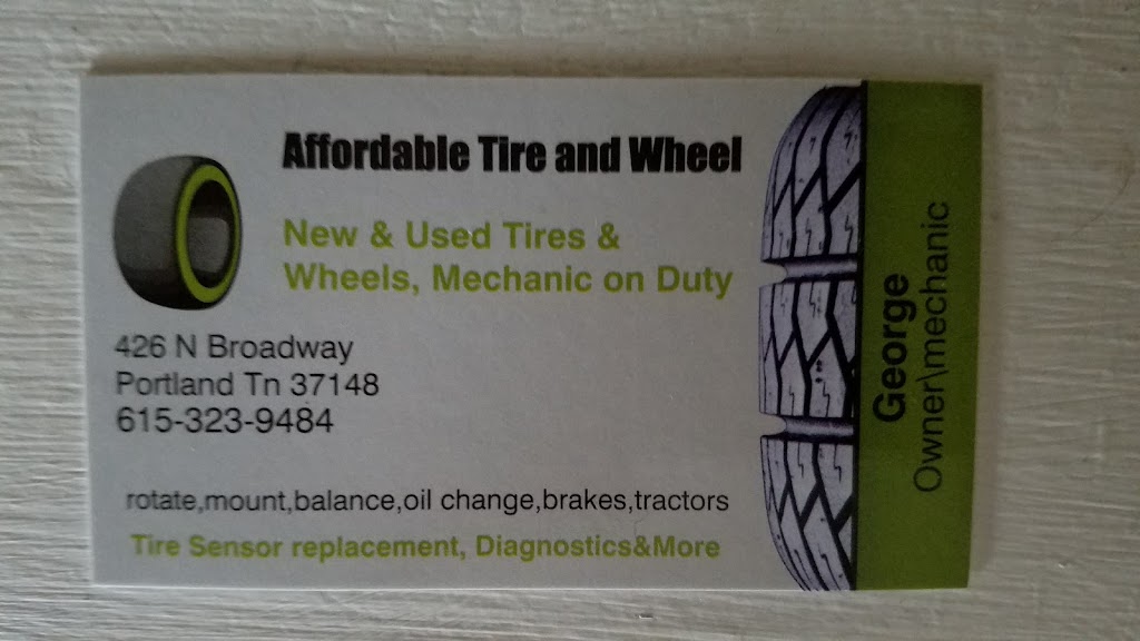 Affordable Tire & Auto | 426 N Broadway, Portland, TN 37148, USA | Phone: (615) 323-9484