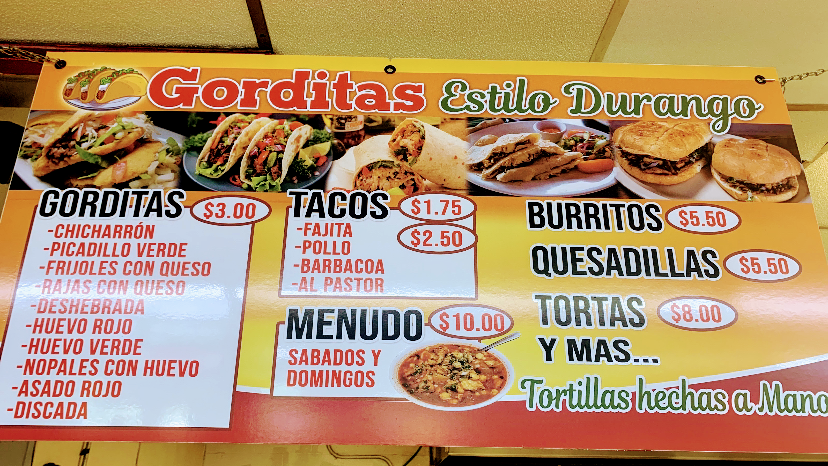 Gorditas Estilo Durango | 1926 S St Augustine Dr, Dallas, TX 75217, USA | Phone: (469) 250-7000