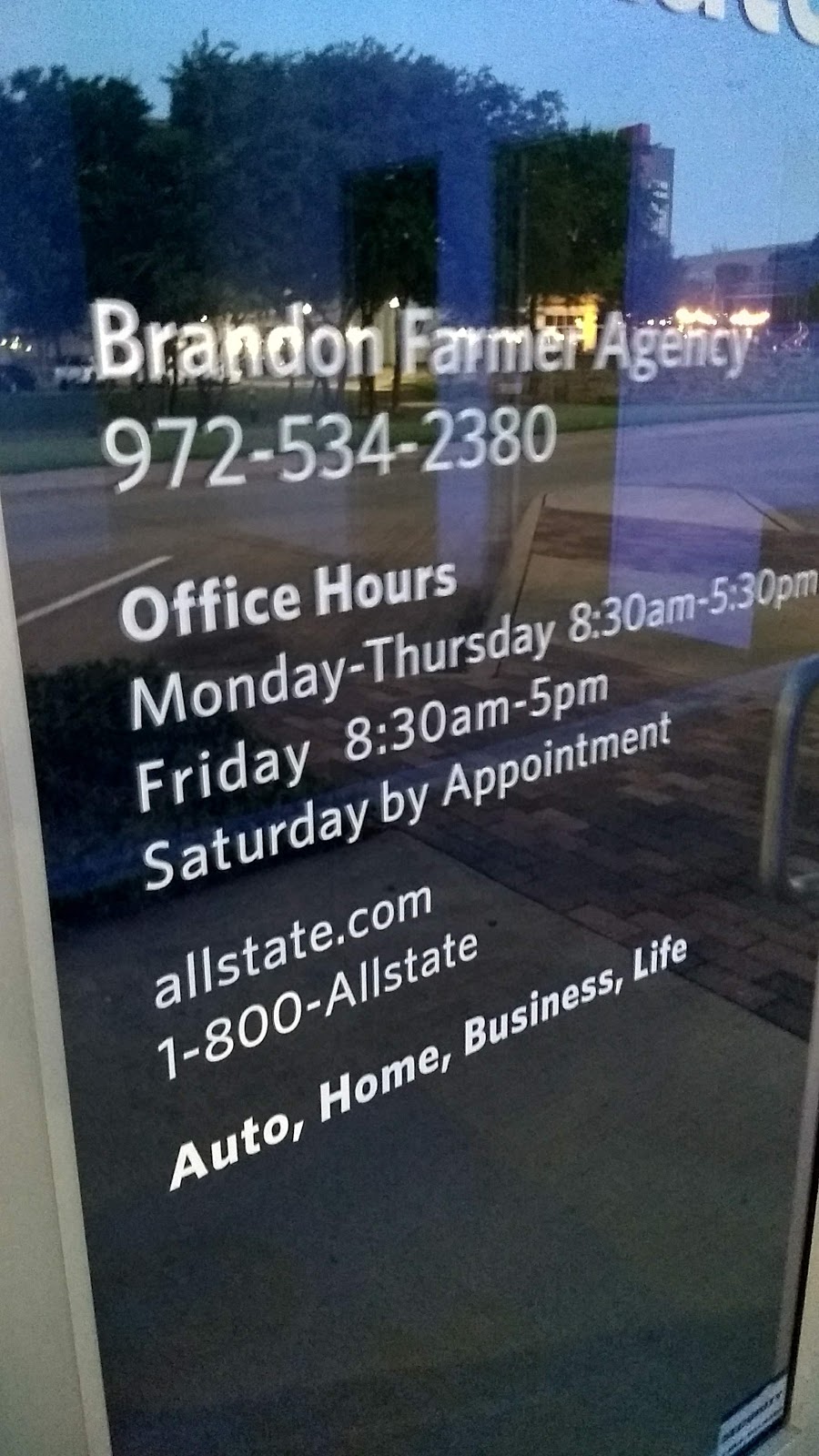 Brandon Farmer: Allstate Insurance | 2001 Auburn Hills Pkwy Ste 201, McKinney, TX 75071, USA | Phone: (214) 740-2720