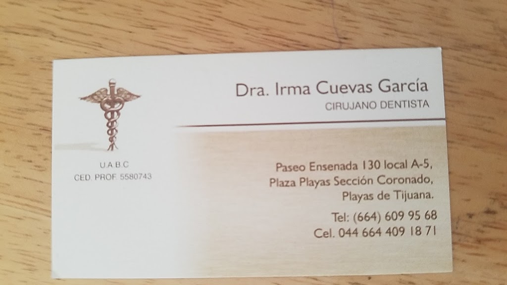 Dra. Irma Cuevas Garcia | P.º Ensenada 130, Playas, Jardines Playas de Tijuana, 22500 Tijuana, B.C., Mexico | Phone: 664 609 9568