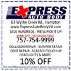 Express Auto Body - Hampton | 63 Wythe Creek Rd # 11, Hampton, VA 23666, USA | Phone: (757) 754-9999