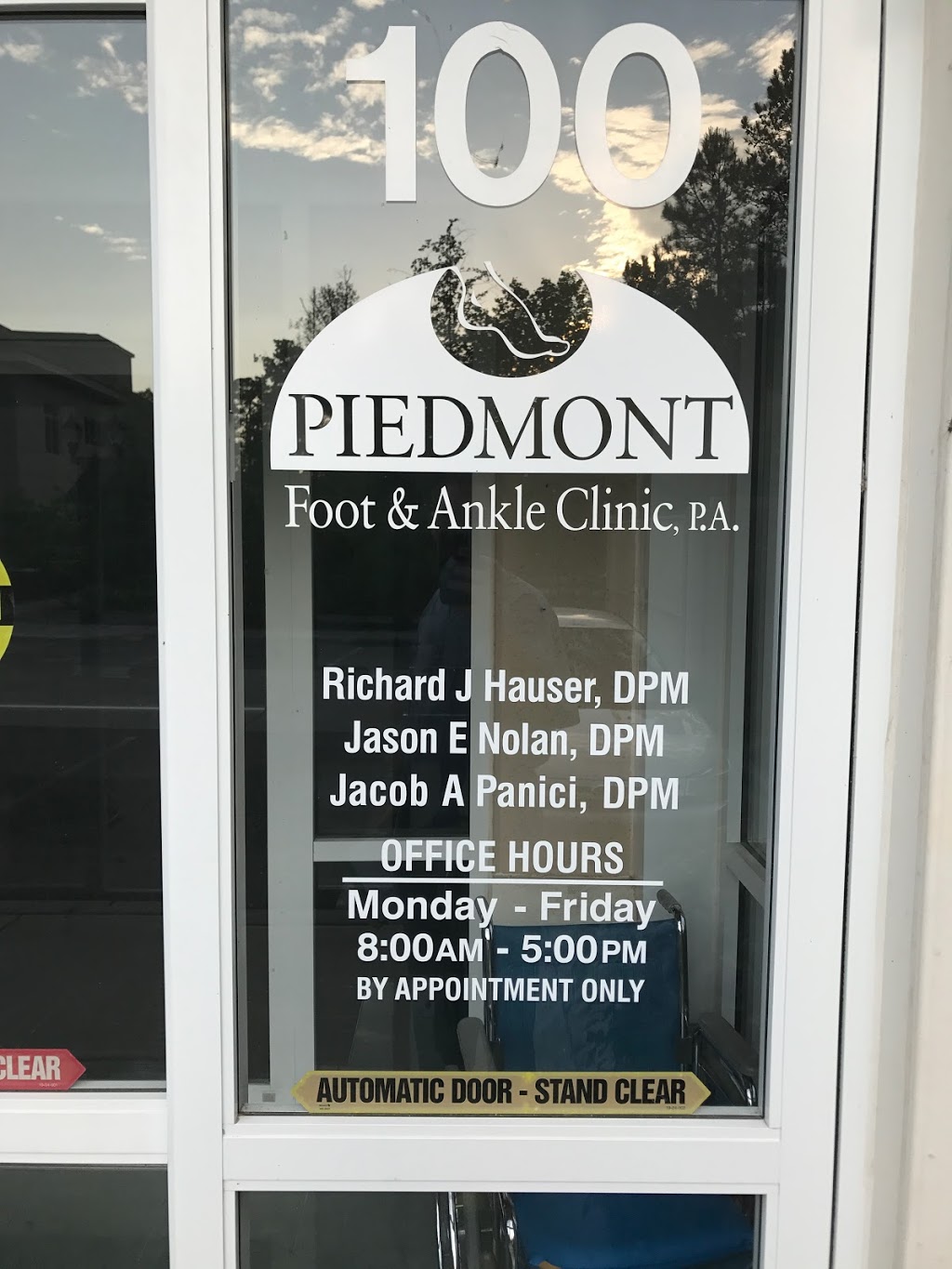 Piedmont Foot & Ankle Clinic | 103 Parkway Office Ct #100, Cary, NC 27518, USA | Phone: (919) 481-3338