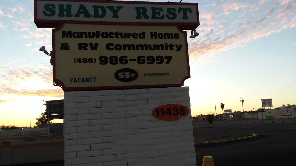 Shady Rest Mobile Home Park | 11435 E Apache Trail, Apache Junction, AZ 85120, USA | Phone: (480) 986-6997
