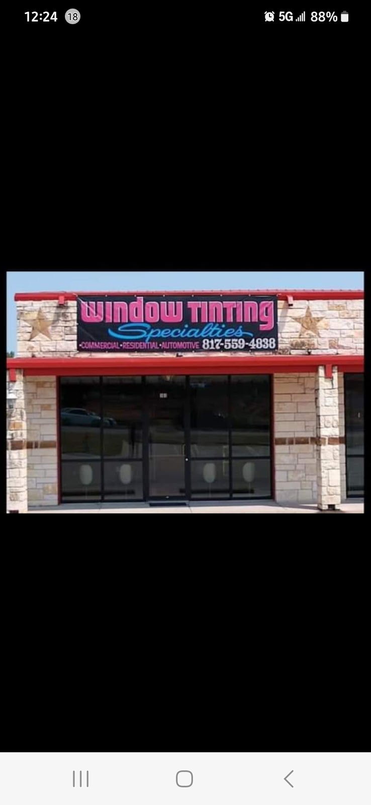 Window Tinting Specialties | 2015 S Morgan St Suite 101, Granbury, TX 76048, USA | Phone: (817) 559-4838