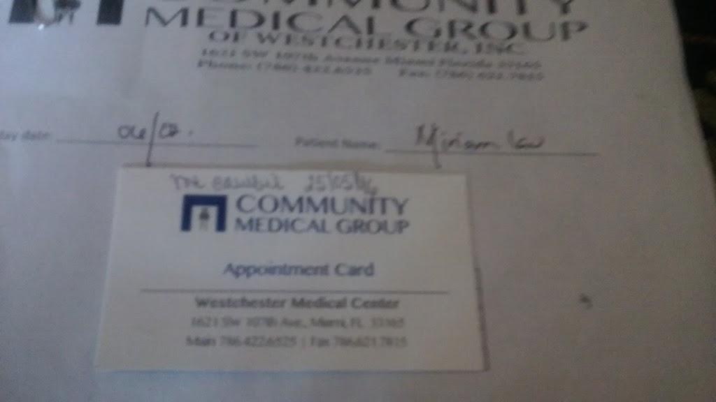 Community Medical of Westchester - Adult | 1621 SW 107th Ave, Miami, FL 33165, USA | Phone: (786) 422-6525