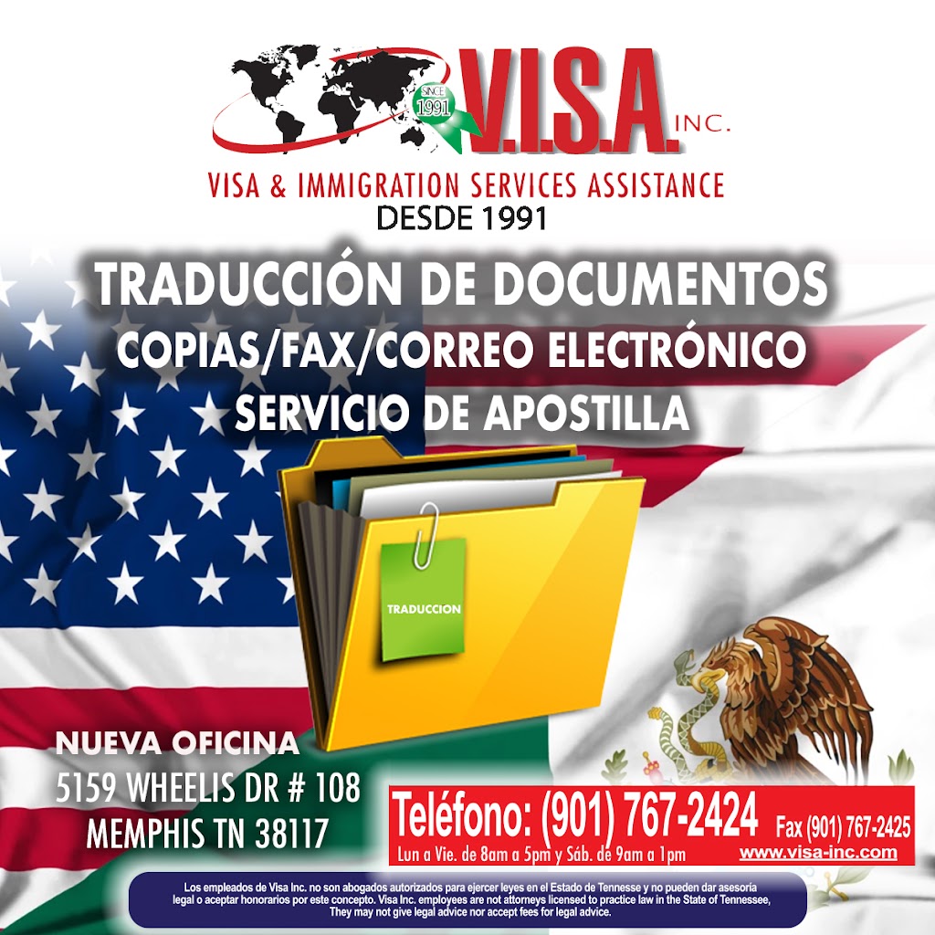 Visa & Immigration Services Assistance, Inc. | 5159 Wheelis Dr #108, Memphis, TN 38117, USA | Phone: (901) 767-2424