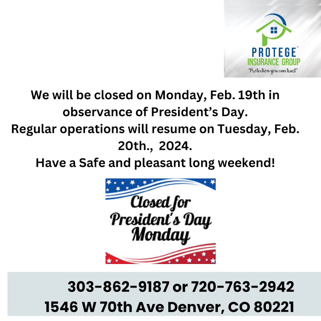 Protege Insurance Group | 2323 W 72nd Ave, Denver, CO 80221, USA | Phone: (720) 763-2942