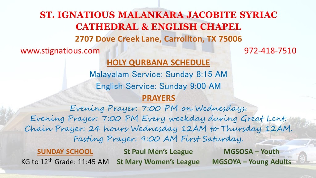 St Ignatious Malankara Jacobite Syriac Cathedral | 2707 Dove Creek Ln, Carrollton, TX 75006 | Phone: (972) 418-7510