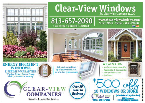 Clear-View Windows, LLC. | 3224 FL-60, Valrico, FL 33594, USA | Phone: (813) 657-2090