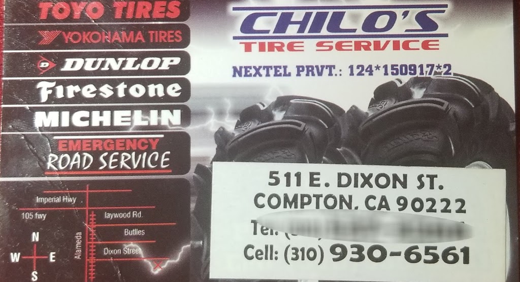 Chilos Tire Services | 511 E Dixon St, Compton, CA 90222, USA | Phone: (310) 930-6561