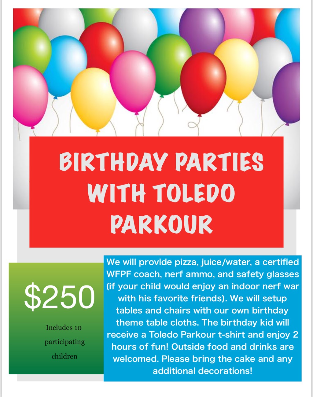 Toledo Parkour | 720 Illinois Ave suite g, Maumee, OH 43537, USA | Phone: (419) 794-1499