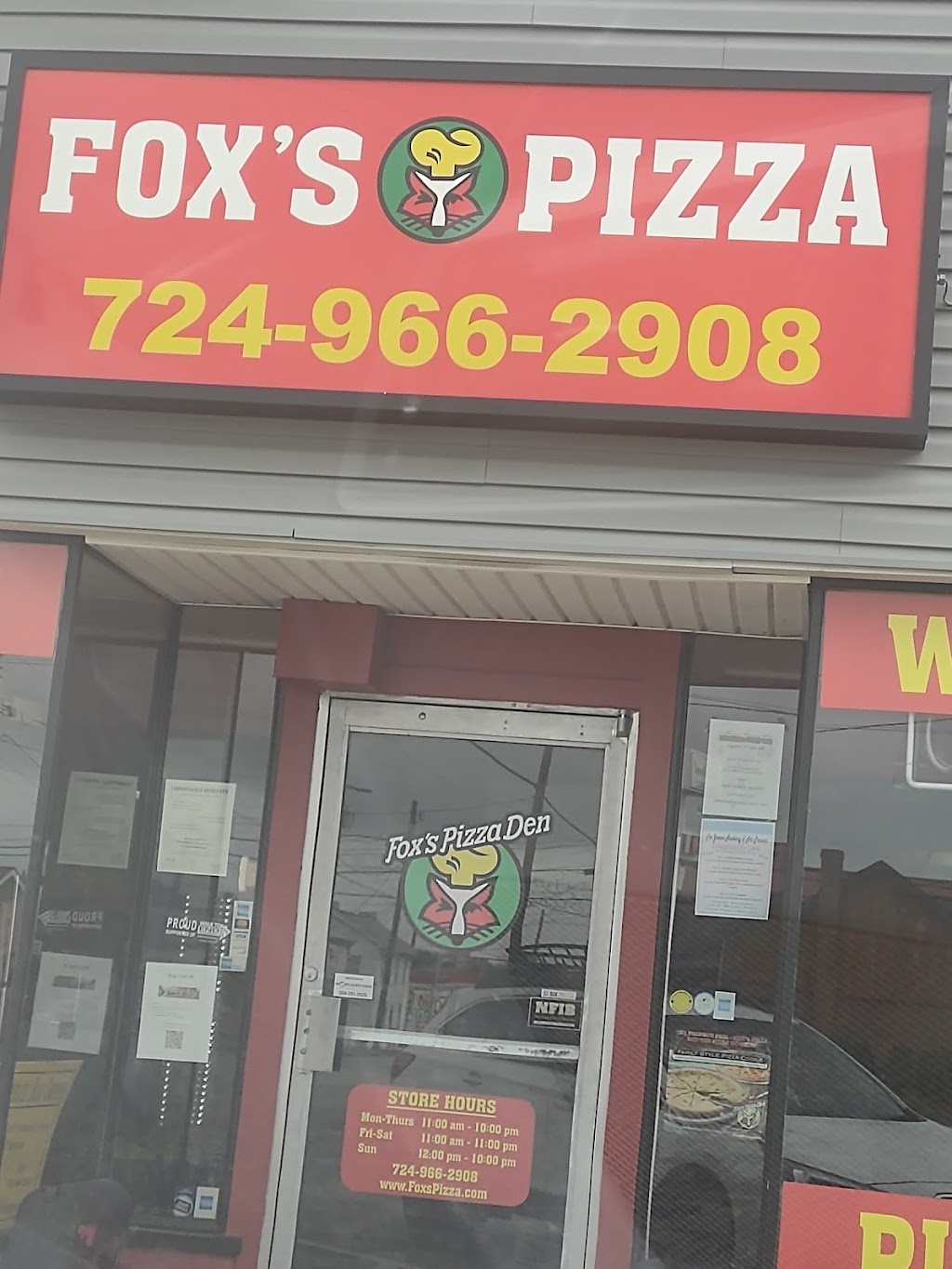 Foxs Pizza Den | 100 S Market St, Carmichaels, PA 15320 | Phone: (724) 966-2908