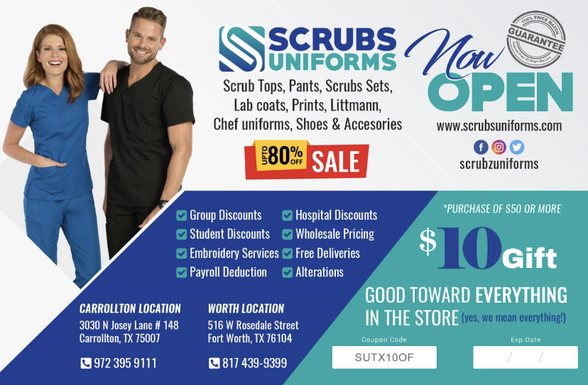 Scrubs Uniforms | 3030 N Josey Ln #148, Carrollton, TX 75007, USA | Phone: (972) 810-0176