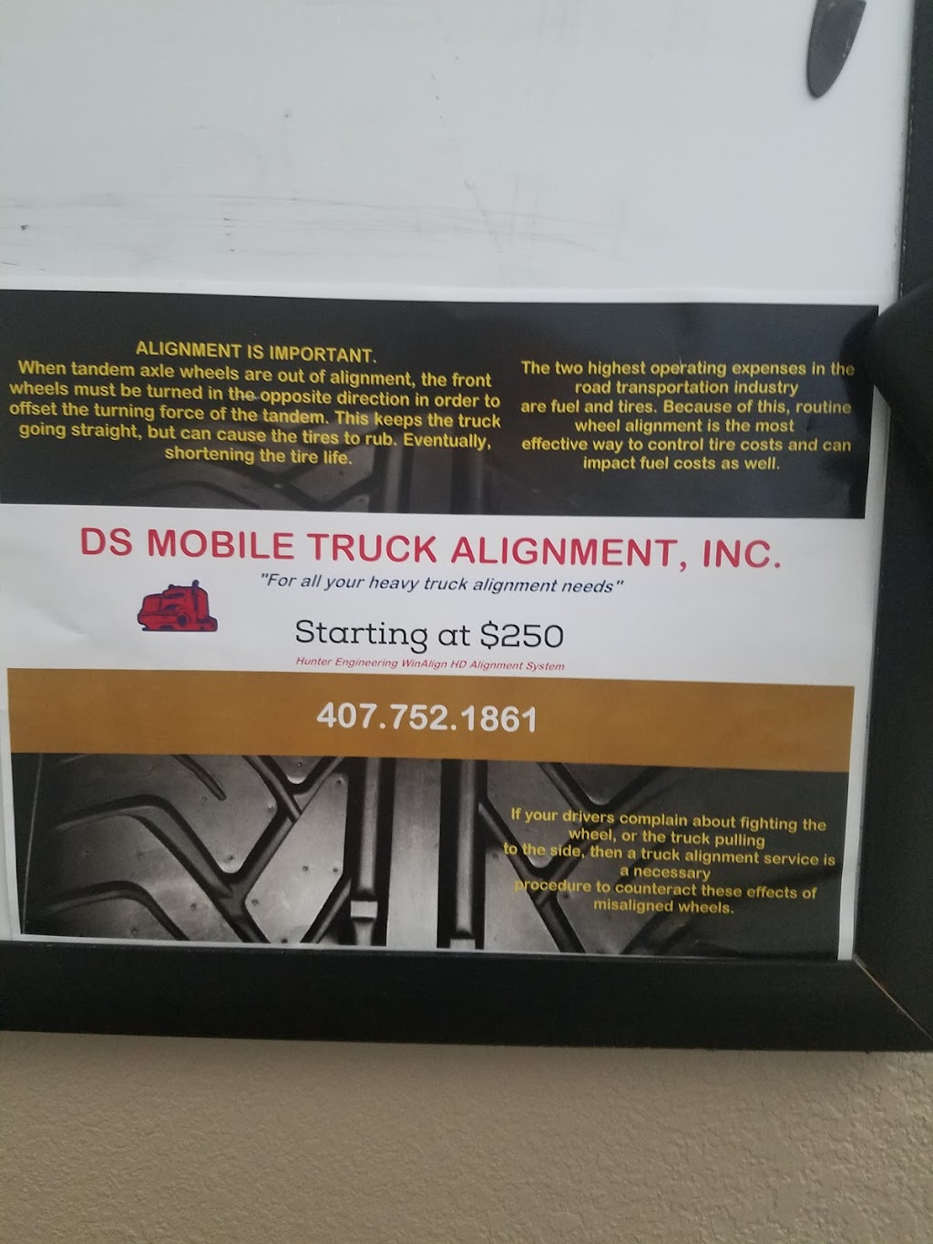 DS Mobile Truck Alignment | 2275 Marquette Ave, Sanford, FL 32773, USA | Phone: (407) 752-1861