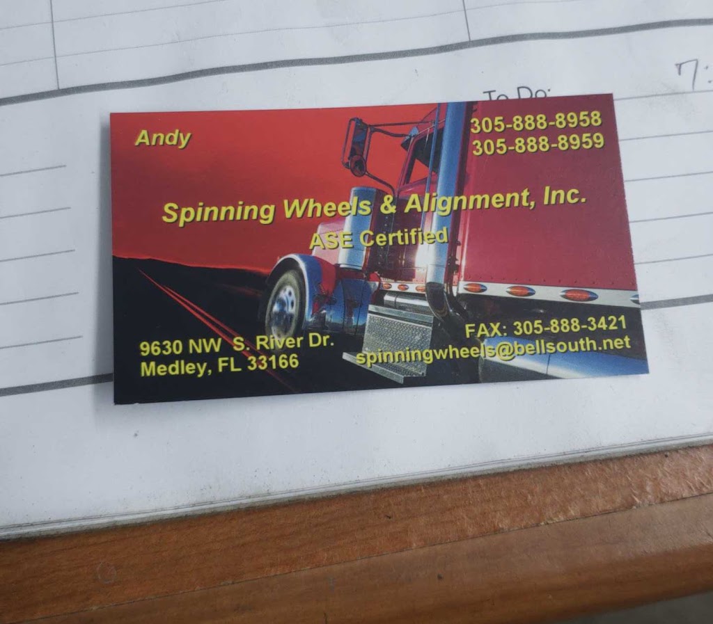 Spinning Wheels & Alignment | 9630 NW South River Dr, Medley, FL 33166, USA | Phone: (305) 888-8958