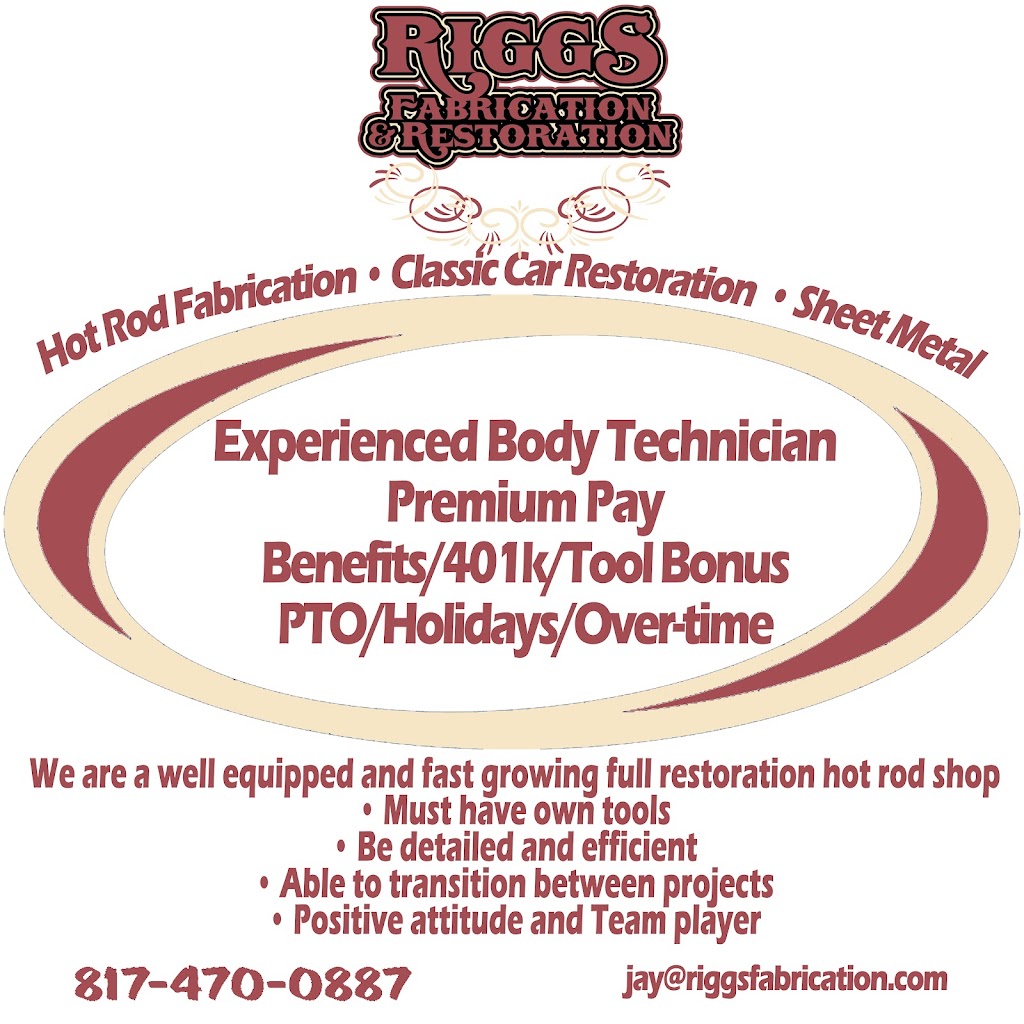 Riggs Fabrication and Restoration LLC | 15520 TX-114 Bldg 4, Justin, TX 76247, USA | Phone: (817) 470-0887