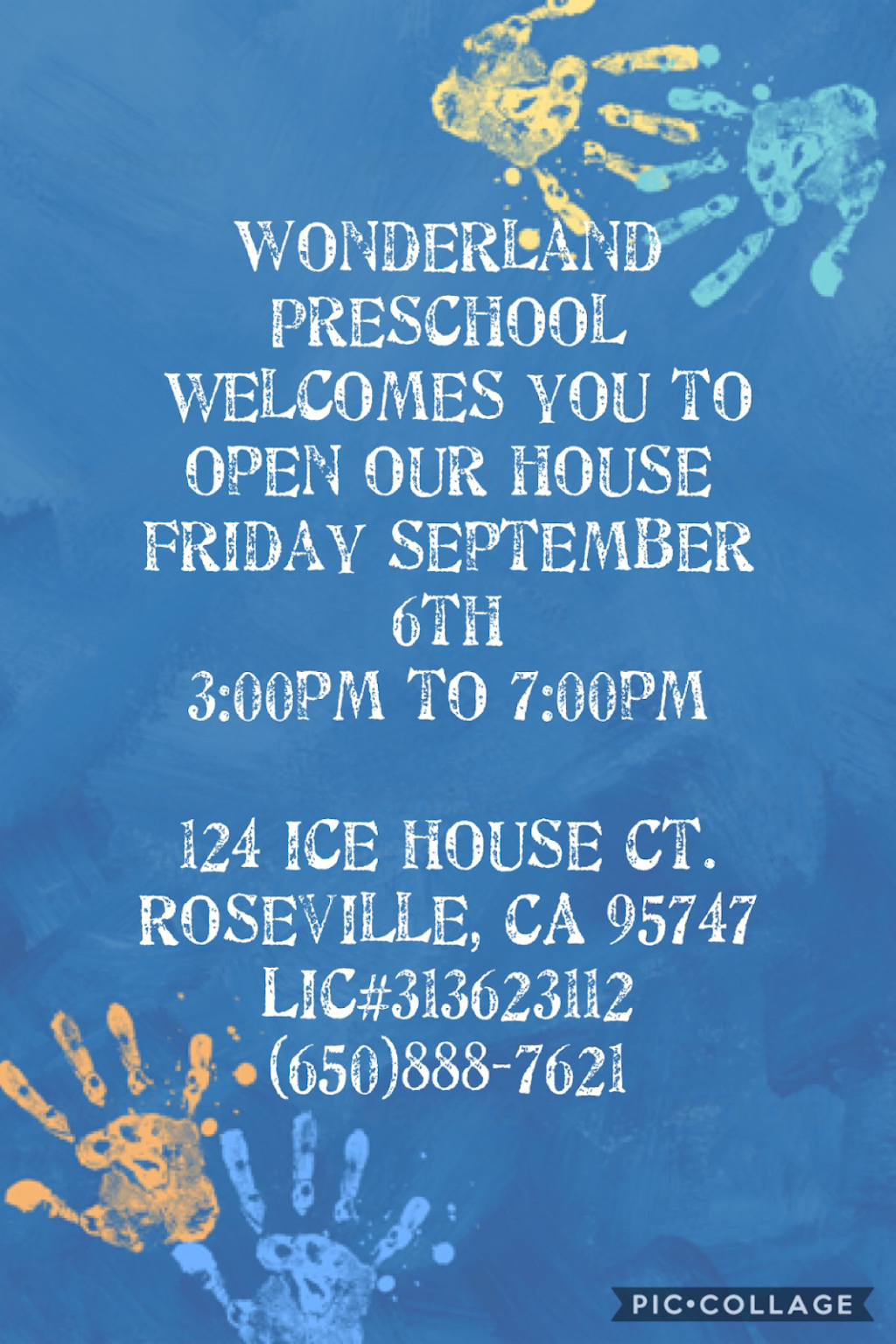 Wonderland Preschool | 124 Ice House Ct, Roseville, CA 95747, USA | Phone: (650) 888-7621