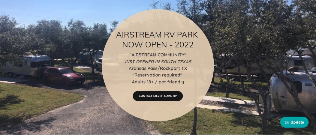 Silver Oaks Airstream Park | 1376 Longoria Rd, Aransas Pass, TX 78336, United States | Phone: (361) 717-0090