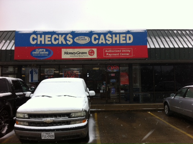 Cliffs Check Cashing #9 | 11401 Elam Rd, Balch Springs, TX 75180, USA | Phone: (972) 557-2274