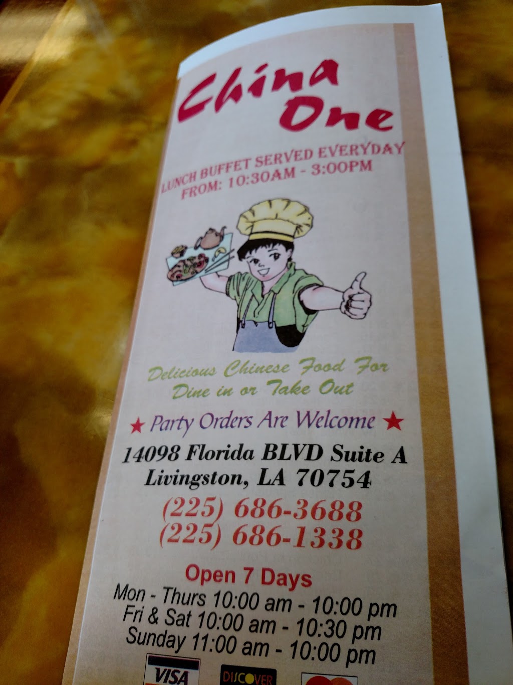 China One | 14098 Florida Blvd, Livingston, LA 70754, USA | Phone: (225) 686-3688