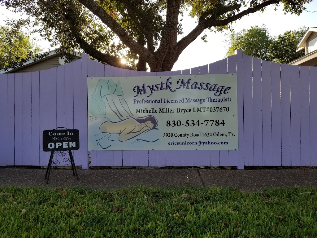 Mystk Massage | 5920 County Rd 1632, Odem, TX 78370, USA | Phone: (830) 534-7784