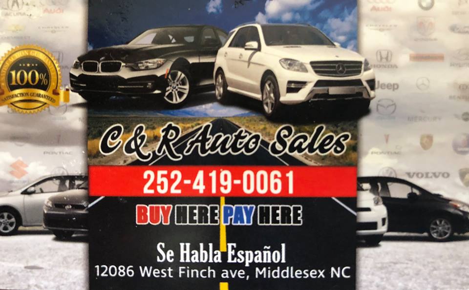 C&R Used Auto Sales LLC | 12086 W Finch Ave, Middlesex, NC 27557, USA | Phone: (252) 419-0061