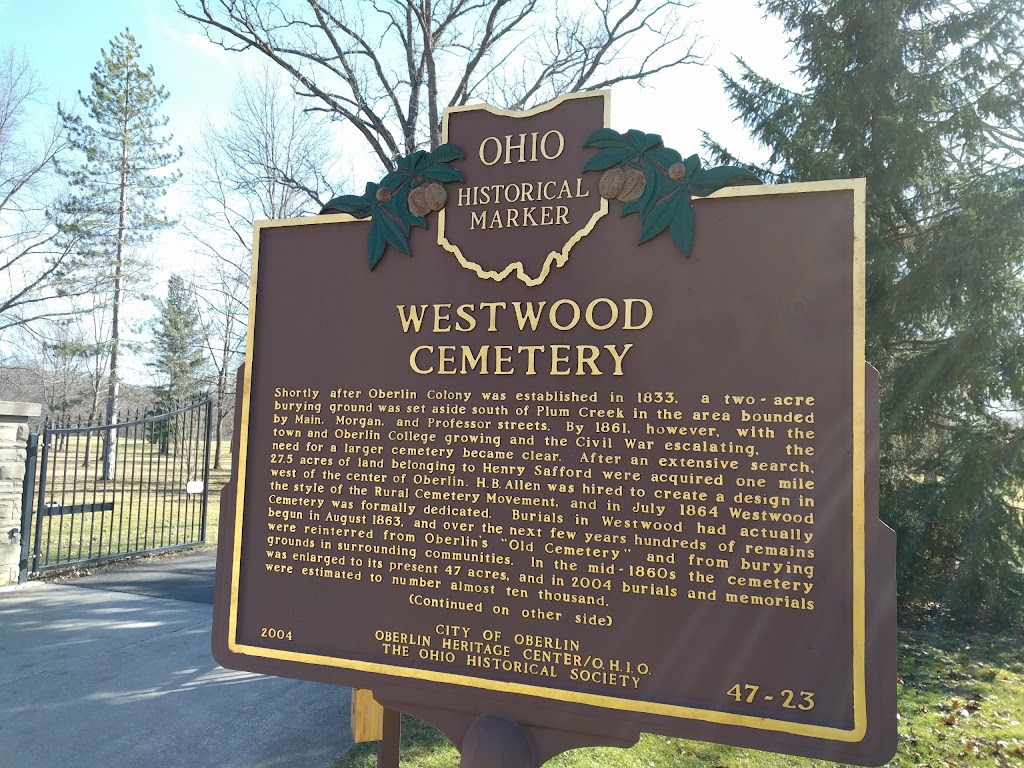 Westwood Cemetery | 455 Morgan St, Oberlin, OH 44074, USA | Phone: (440) 775-7252