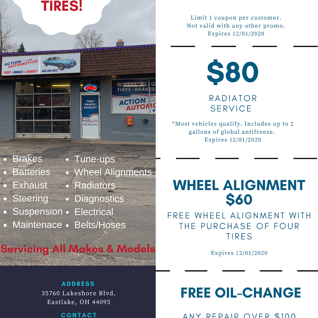 Action Automotive | 35760 Lakeshore Blvd, Eastlake, OH 44095, USA | Phone: (440) 364-4911