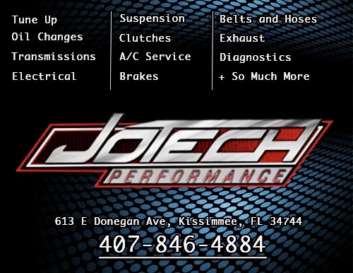 Jo Tech Performance Inc | 613 E Donegan Ave, Kissimmee, FL 34744, USA | Phone: (407) 846-4884