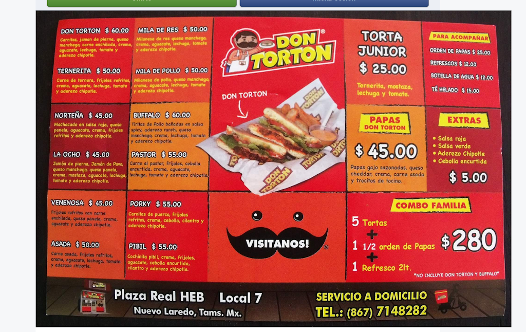 Don Torton | Av Reforma 4400, Campestre, 88278 Nuevo Laredo, Tamps., Mexico | Phone: 867 714 8282