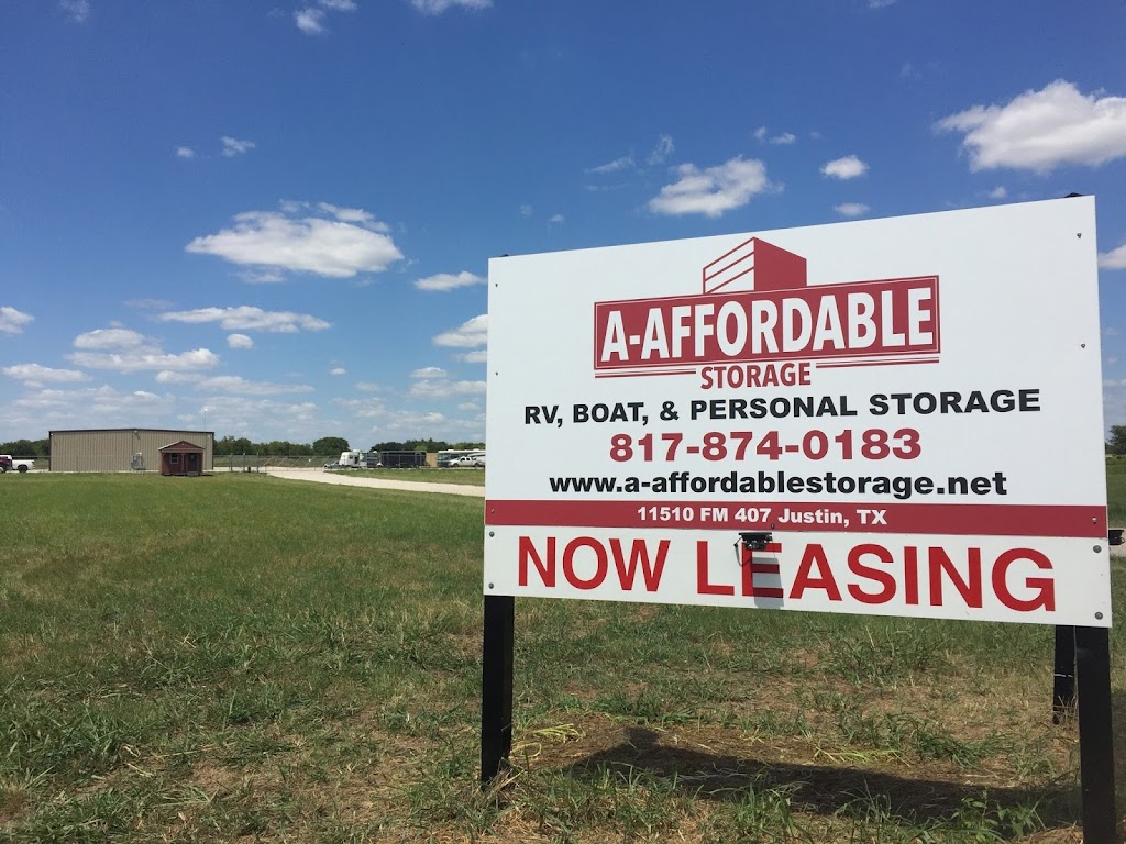 A-Affordable RV, Boat, & Personal Storage | 11510 FM 407, Justin, TX 76247, USA | Phone: (817) 874-0183