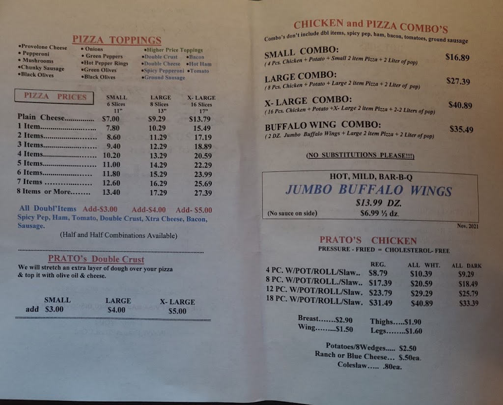 Pratos Pizza | 2020 Locust St, Canal Fulton, OH 44614, USA | Phone: (330) 854-1444