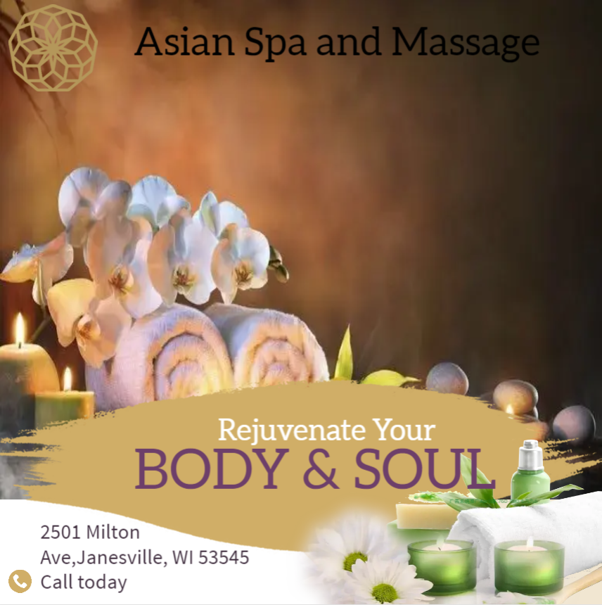 Asian Spa & Massage | 2501 Milton Ave, Janesville, WI 53545, USA | Phone: (608) 563-5378