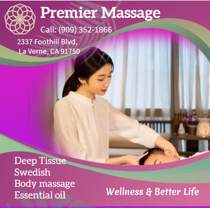 Premier Massage | 2337 Foothill Blvd, La Verne, CA 91750, USA | Phone: (909) 352-1866