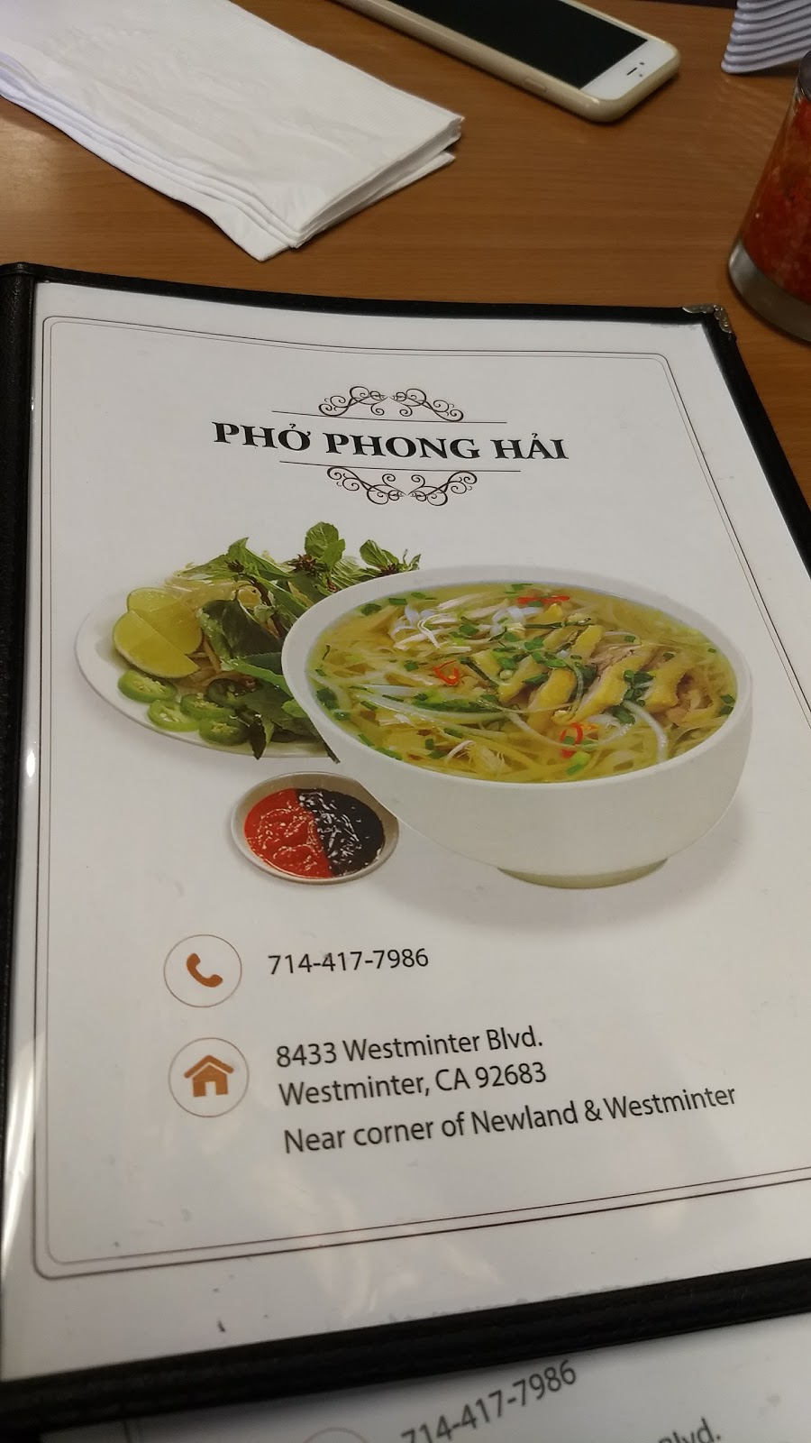 Phở Phong Hải | 8433 Westminster Blvd., Westminster, CA 92683, USA | Phone: (714) 417-7986
