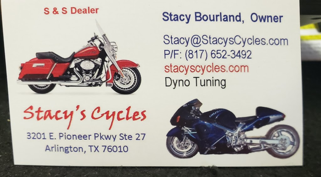 Stacys Cycles | 3201 E Pioneer Pkwy #3, Arlington, TX 76010, USA | Phone: (817) 652-3492