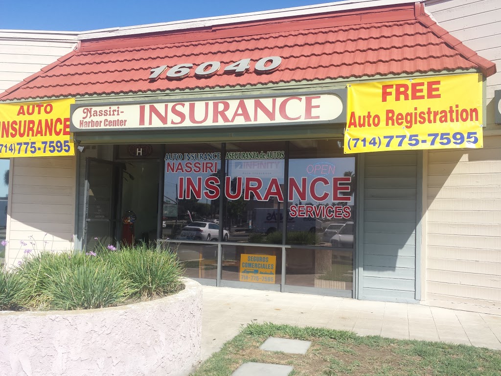 Nassiri Insurance Services | 16040 Harbor Blvd h, Fountain Valley, CA 92708, USA | Phone: (714) 775-7595