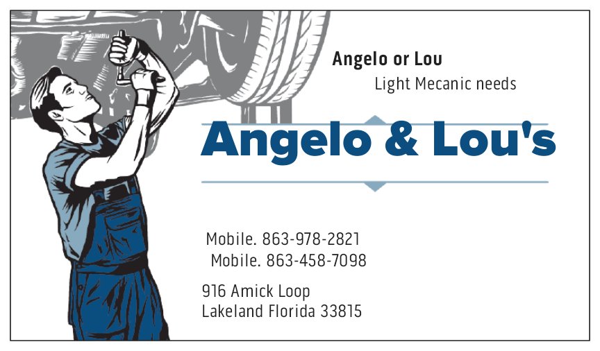 Angelo&Lous mechanic shop | 916 Amick Loop, Lakeland, FL 33815 | Phone: (863) 458-7098