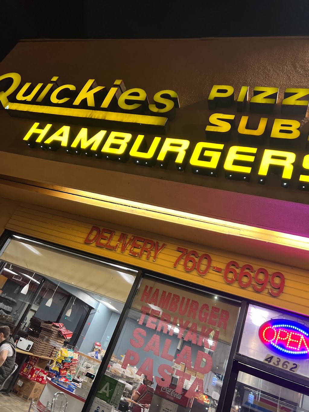 Quickies Pizza & Subs | 4362 Laurel Canyon Blvd, Studio City, CA 91604, USA | Phone: (818) 760-6699