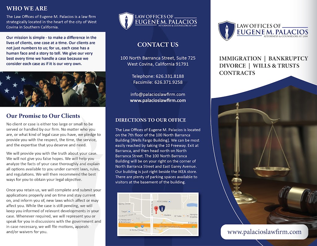 Law Offices of Eugene M. Palacios | 2934 E Garvey Ave S Ste. 250A, West Covina, CA 91791, USA | Phone: (626) 331-8188