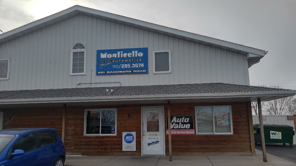 Monticello Automotive, Inc. | 221 Sandberg Rd, Monticello, MN 55362, USA | Phone: (763) 295-3674