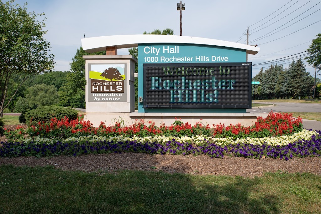 Rochester Hills City Hall | 1000 Rochester Hills Dr, Rochester Hills, MI 48309 | Phone: (248) 656-4600