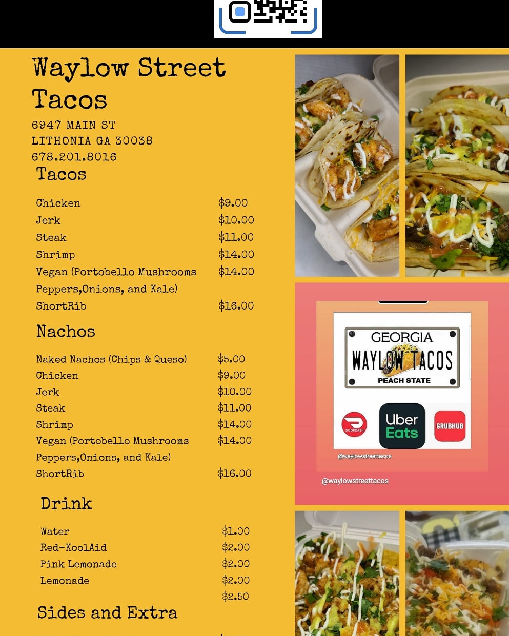 Waylow Street Tacos | 6947 Main St, Stonecrest, GA 30038, USA | Phone: (678) 201-8016