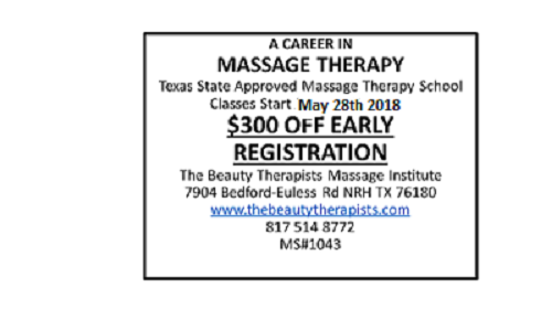 The Beauty Therapists Massage Institute | 7904 Bedford Euless Rd Ste B, North Richland Hills, TX 76180, USA | Phone: (817) 514-8772
